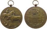 Belgien tragbare Medaille 1911 Bronze Hainaut - uf die Landwirtschaftliche Ausstellung, Bauer mit Nutzvieh auf Weide / Wappen und Mehrzeiler, v. ...