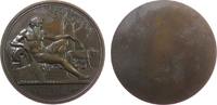 Vatikan Medaille o.J. Bronze Leo XIII (1878-1903 - ALTERIVS SIC ALTERA - POSCIT OPEM, Accademia Pontificia Tiberina, Flussgott Tiber sitzend - re...