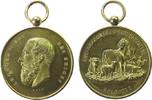 Belgien tragbare Medaille o.J. Bronze vergoldet Leopold II (1835-1909) - auf die Verbesserung der Rassen, Büste nach links / div. Nutzvieh, v. Ha...