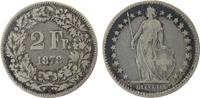 Schweiz 2 Franken 1878 Ag HMZ 1202 VF-