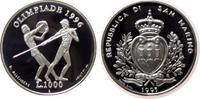 San Marino 5000 Lire Ag Olympiade Speerwurf -