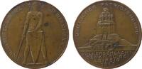 vor 1914 Medaille Bronze Völkerschlachtdenkmal - Leipzig, des deutschen Patriotenbundes zur 100 Jahrfeier des Völkerschlachtdenkmals, Denkmal / Ri -