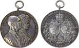 vor 1914 tragbare Medaille Silber Ernst August (1845-1923) - auf seine Silberne Hochzeit mit Thyra von Dänemark, Braunschweig-Calenberg-Hannover, v. Pawlik -