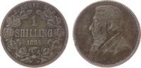 Südafrika 1 Shilling Ag Zuid Afrikaansche Republik, Paul Kruger, kleine Randstöße -