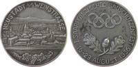 Schützen Medaille Bronze versilbert Neustadt (Weinstraße) - auf das I. Saarpfälzische Gauschützenfest, Olympische Ringe über Eichenzweig mit Eiche -