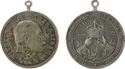 Wilhelm I. (1861-1888) tragbare Medaille Bronze versilbert Wilhelm I (1861-1888) - auf seinen 100. Geburtstag, Büste nach rechts / Zwei Arme halten Kaiserkrone, ca. 28,5 -