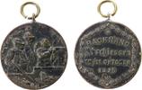 tragbare Medaille 1925 Bronze Backnang - Abschiessen, drei Schützen mit Flinten / Mehrzeiler, ca. 40,5 MM, nachträglich angebrachte Öse ss