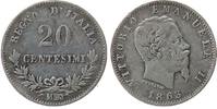Italien 20 Centesimi Ag Emanuel II, M (Mailand) -