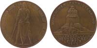 vor 1914 Medaille Bronze Völkerschlachtdenkmal - des deutschen Patriotenbundes zur 100 Jahrfeier des Völkerschlachtdenkmals, Denkmal / Ritter mit -