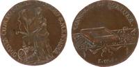 Rechenpfennig Bronze  Clausthal - Rechenpfennig, weibliche Gestalt mit Waage und Senkblei - am Fuß Füllhorn / Spielutensilien u.a. Würfelbeche Rechen