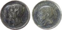 Napoleon Miniaturmedaille Silber Napoleon III. (1852 - 1870) - auf die Taufe des Prinzen, Büsten der Eltern nach links / Büste des Kindes nach links , v. -