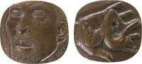Frankreich Medaille 1976 Bronze Bèjart Maurice (Maurice-Jean Berger 1927-2007) - französischer Ballettänzer, Büste halblinks / Balletttänzer vor ...