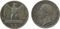 Italien 5 Lire Ag Victor Emanuel III, kleiner Randstoß -