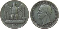 Italien 5 Lire Ag Victor Emanuel III, *FERT* -