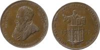 Reformation / Religion Medaille 1839 Bronze Leipzig - 300 Jahre Reformation, Brustbild Herzog Heinrich des Fromme nach links / Luther mit Bibel v...