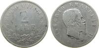 Italien 2 Lire Ag Emanuel II, N (Neapel) -