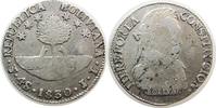 Bolivien 4 Soles Ag Simon Bolivar, JL, übl. Prägeschwäche -