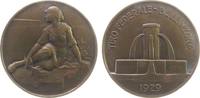 Schützen Schützenmedaille Bronze Bellinzona - auf das Eidgenössische Schützenfest, Mädchen mit Kopftuch auf einem Fels sitzend, im Hintergrund eine Reihe -