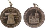 Reformation / Religion tragbare Medaille Bronze Trier - auf die Ausstellung des Heiligen Rock, Dom zu Trier / der heilige Rock unter strahlendem Stern, ca. 28,4 MM -
