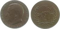 Dänemark Medaille o.J. Bronze Dag Hammarskjöld (1905-1961), UN-Generalsekretär, auf seinen Tod, Büste nach links / Europakarte, Signatur: S&Co., ...