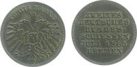 Schützen Comité-Marke Bronze Bremen - auf das zweite Deutsche Bundesschießen, Doppeladler / Mehrzeiler, ca. 22 MM -