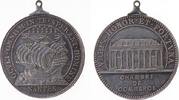 Frankreich tragbare Medaille o.J. Silber Nantes - Handelskammer, Chambre de Commerce, Gebäude / Segelschiff, ca. 31,8 MM, ca. 14,9 Gramm, Riffelr...