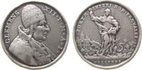 Vatikan Medaille 1731 Silber Clemens XII (1730-40) - Hl. Petrus, Brustbild nach rechts / Petrus mit Schlüssel auf einen Drachen tretend, v. Hamer...