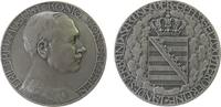 Landwirtschaft Medaille o.J. Silber Friedrich August III. (1904-1918) - Landesverband sächsischer Geflügelzüchtervereine, Sachsen Kurlinie, Büste...