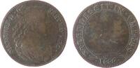 Jetons Jeton Bronze Maria Theresia (Ehefrau v. Louis XIV) - auf den Tod Ihrer Schwiegermutter Anna, Brustbild nach rechts / Stern über Landsc -