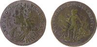 Jetons Jeton Messing Louis XV (1715-1774) - VIS ANIMICVM CORPCRE CRISCIT, Brustbild nach links / stehende männliche Figur (Apollo) mit Bogen -