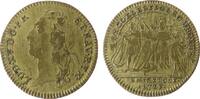 Jetons Jeton Bronze Louis XV (1715-74) - auf die Krönung, Büste nach links / Krönungsszene im Reims, ca. 27,6 MM -