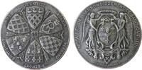 Jetons Jeton Silber St. Quentin - Notare, Notaires L'Arrondissement de Saint Quentin, zwei Engel halten Wappen / sechs Wappen im Kreis, v. De -
