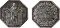 Jetons Jeton Silber Louis Philippe - auf die Eröffnung der Eisenbahn von Paris nach Orleans, Chemin de Fer de Paris a Orleans, Frau mit Mekur -