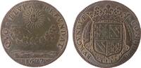 Jetons Jeton Bronze Louis XIV (1643-1715) - Burgund (Bourgogne), Sonne über Wolken / Wappen, ca. 28,8 MM -