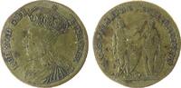 Jetons Jeton Bronze Louis XV (1715-74), gekrönte Büste nach links / zwei Allegorien mit den Wappenschilden von Spanien und Frankreich - pa -