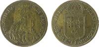 Jetons Rechenpfennig Messing Louis XIV (1643-1715), Büste nach links / gekrönte Lilien, v. Johannes Jakob Dietzel, Nürnberg, ca. 24,5 MM -