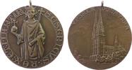 Schweden Bronze Uppsala - gotischer Dom St. Erik (Upsala Domkyrka), Gustav Wasa mit Reichsapfel und Szepter / Dom, ca. 40 MM Medaille o.J. vz