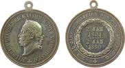 Wilhelm I. (1861-1888) tragbare Medaille Bronze versilbert Wilhelm I (1797-1888) - auf die 25, Jahrfeier der Thronbesteigung, Büste nach links / Schrift im Kranz, Preuss -