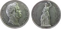 München Medaille Zinn Schwanthaler Ludwig von (1802-1848) - auf die Enthüllung der Münchener Bavaria, bayrischer Bildhauer, Büste nach rechts / B -