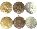 vor 1914 3 x Medaille Bronze, Bronze versilbert + vergoldet Wilhelm I (1861-1888) - auf seinen 100. Geburtstag, Preussen, unsigniert, 39,7 MM, bei ver -