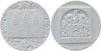 Porzellan Medaille Porzellan weiß Meißen - Rathaus, ca. 64,5 MM -