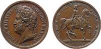 Frankreich Medaille Bronze Helene (1814-1858) - auf den Tod Ihres Gatten Ferdinand Philipp Herzog von Orleans, Kopf seines Vaters Louis Philippe I / -