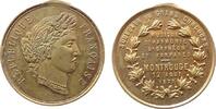 Frankreich Medaille 1877 Bronze Montrouge - auf das Musikfest, Büste der Marianne nach rechts / Mehrzeiler, ca. 35,5 MM, entfernte Öse, fleckig vz