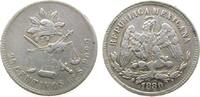 Mexiko 25 Centavos Ag Go-S, Guanajuato, Randfehler, seltener -