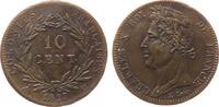Französische Kolonien 10 Centimes Br Charles X, für Martinique u. Guadeloupe, H, VG 2645 -