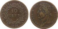 Französische Kolonien 10 Centimes Br Charles X, für Guyana, VG 2656 -