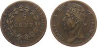 Französische Kolonien 5 Centimes Br Charles X, für Guyana, VG 2683 -