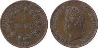 Französische Kolonien 5 Centimes Br Louis Philippe I, für Guadeloupe, VG 2905 -