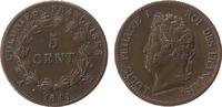 Französische Kolonien 5 Centimes Br Louis Philippe I, A, für Guadeloupe, VG 2928 -