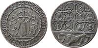 München Medaille Bronze versilbert München - auf die bayrische Gewerbeschau in München, Münchner Kindl / Löwe unter Zunftwappen, Otto (1886-1913) -